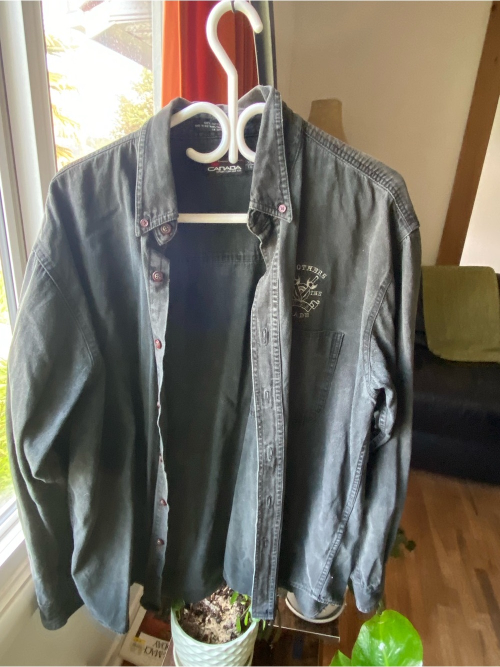 Vintage Men's Denim Shirt  - Charcoal Grey